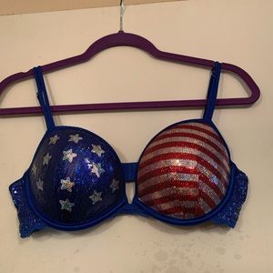 Victorias Secret Sequin All American Flag bra. 36C